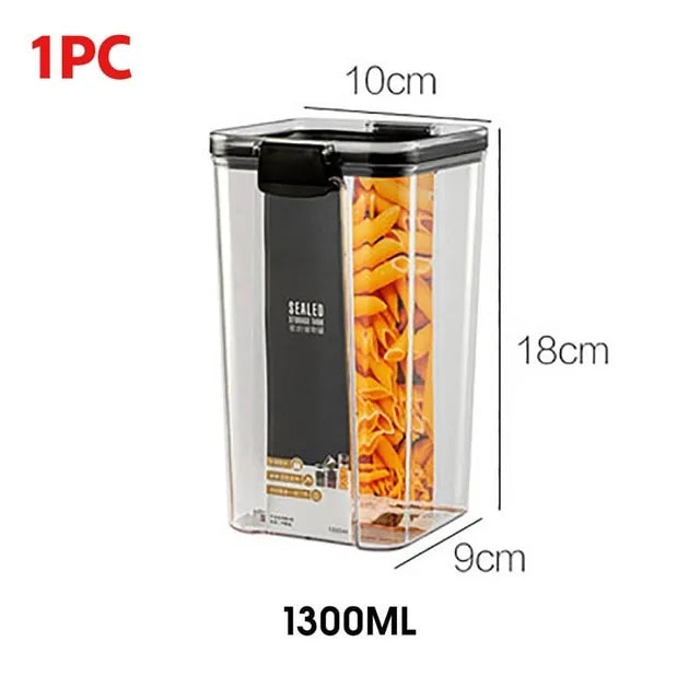 Multipurpose glass pantry containers with bamboo covers, ideal for storing dry goods and snacks