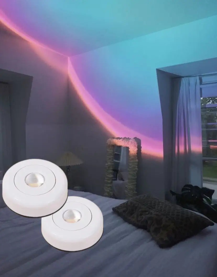 Multi-color LED clapping light, customizable rainbow hues, stylish and functional for modern interiors.